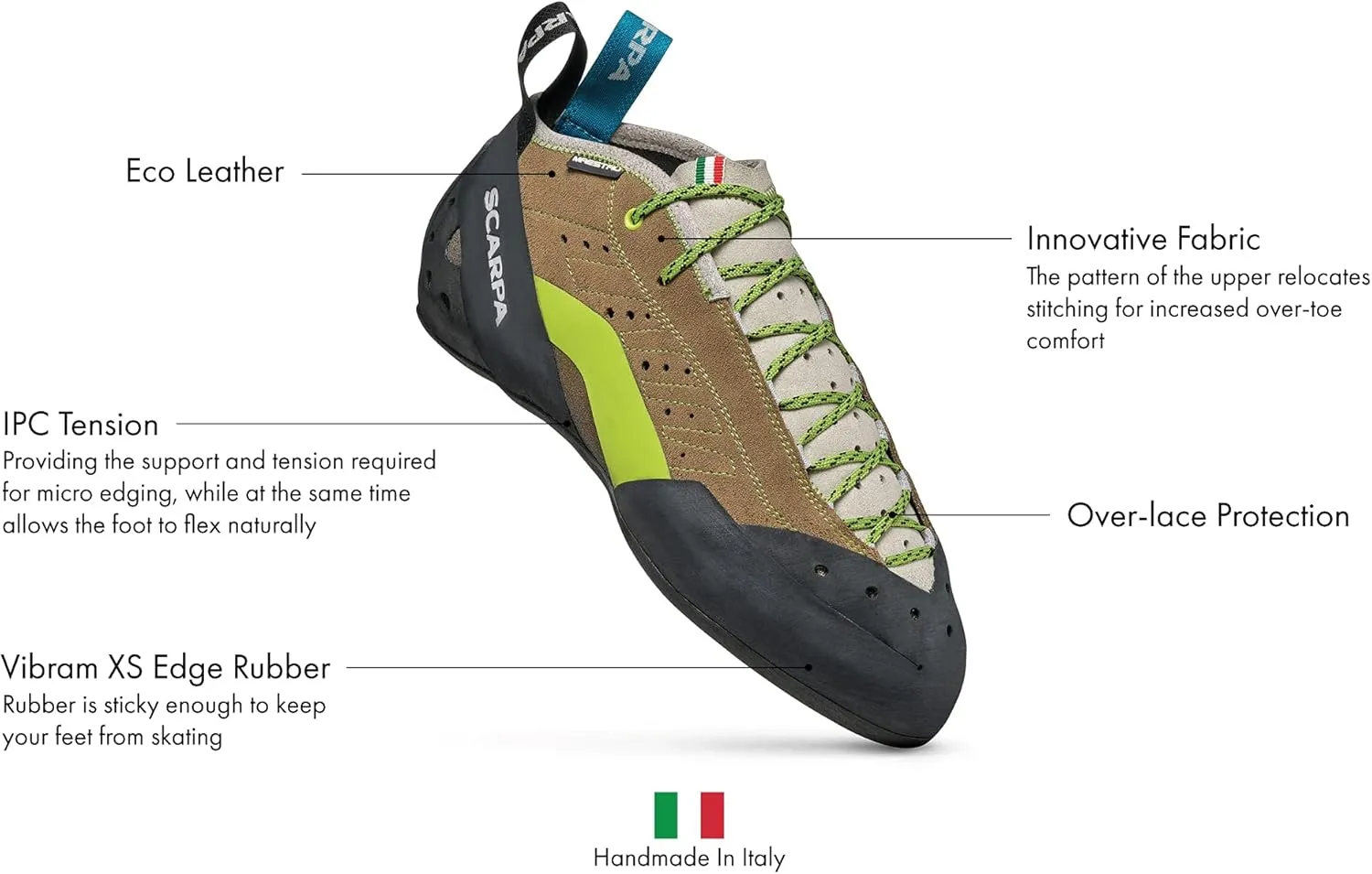 SCARPA Men's Maestro Mid Eco Lace Rock Climbing Shoes for Trad Climbing