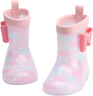 sfdgfhyf Baby Windproof Shoes Toddler Kids Waterproof Rain Boots Cartoon Bowknot Infant Boys Girls PVC Rain (White, 2-3 Years)