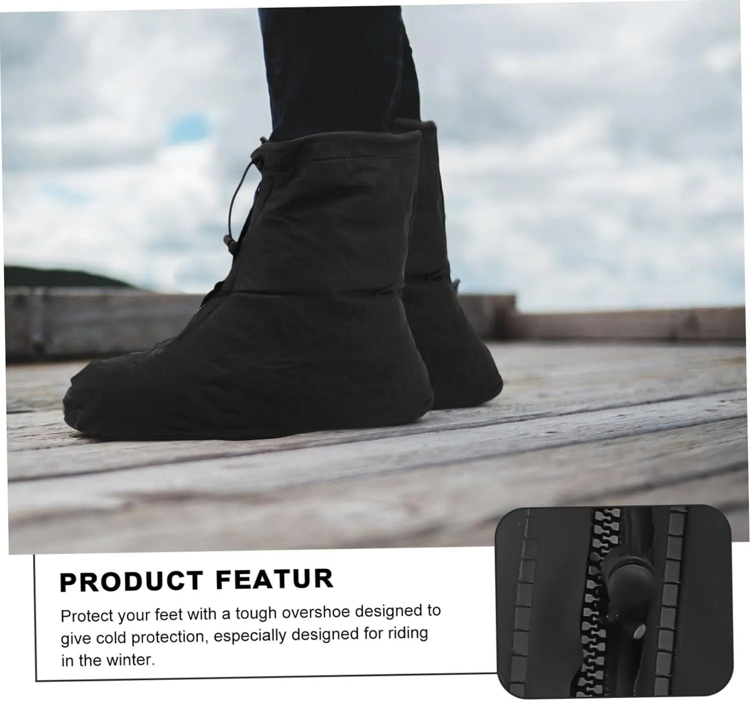 Shoe Cover Mens Rain Shoes Galoshes for Men Waterproof Outdoor Rain Boot Clear Rain Shoes Classic Rain