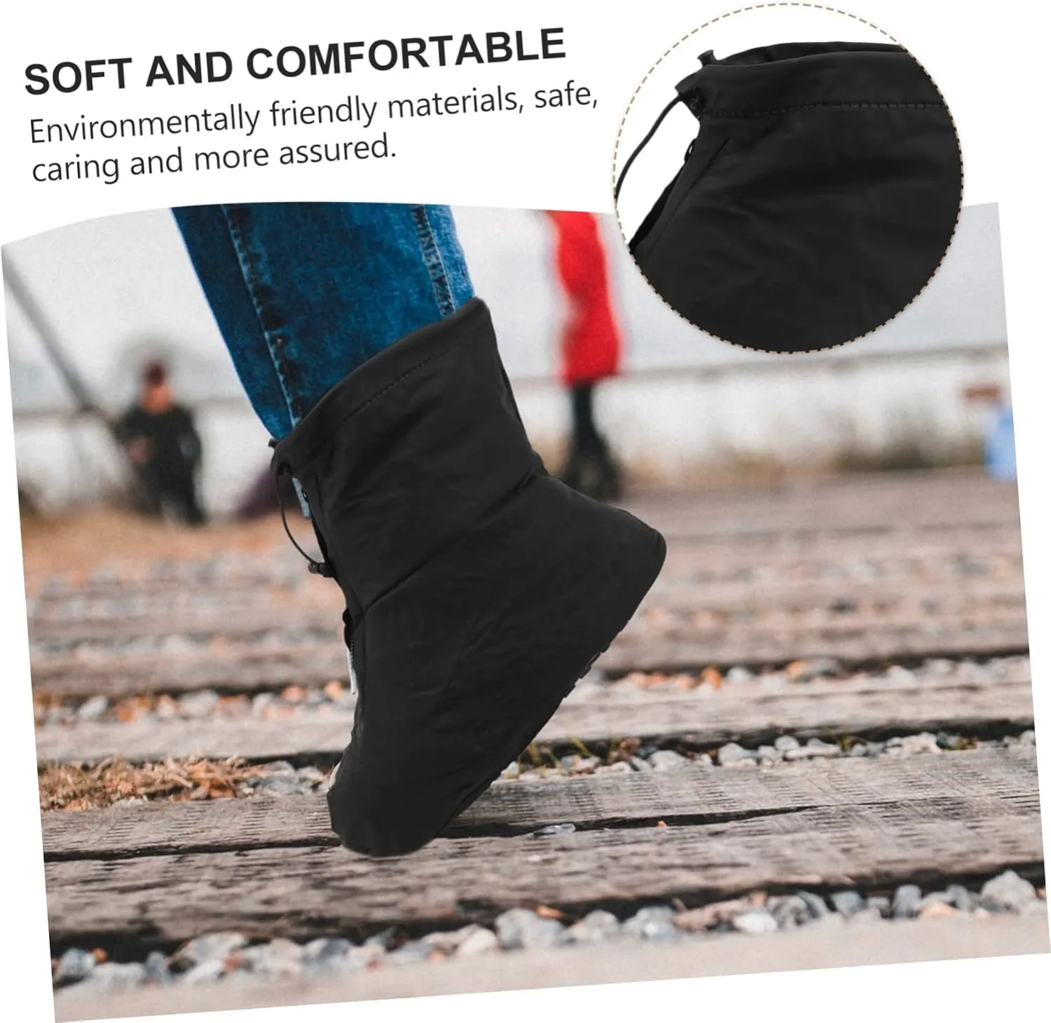 Shoe Cover Mens Rain Shoes Galoshes for Men Waterproof Outdoor Rain Boot Clear Rain Shoes Classic Rain