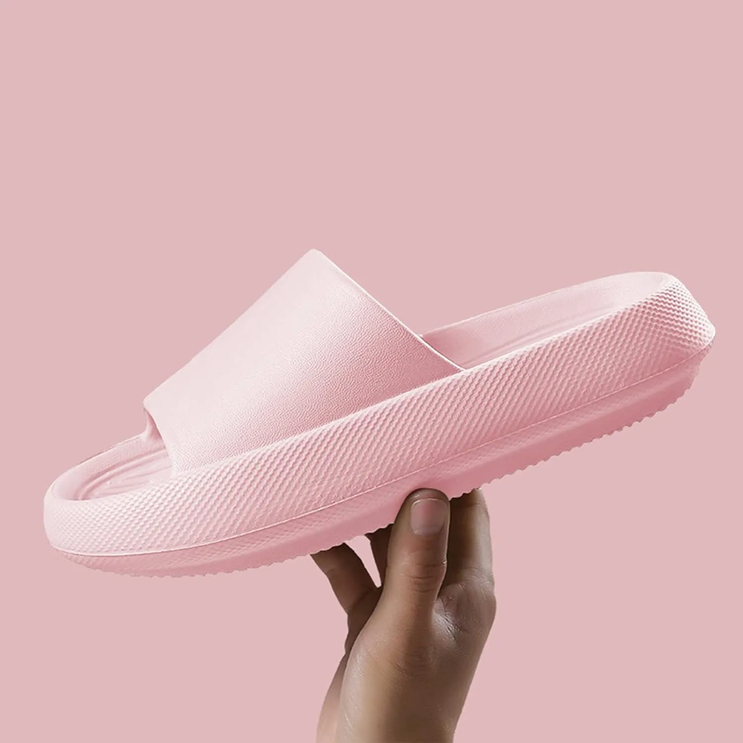 Showers Sandals Mens Pillow Slippers Womens Shower Shoes Indoor Slipper Shower Slides Comfort Lightweight Open Toe