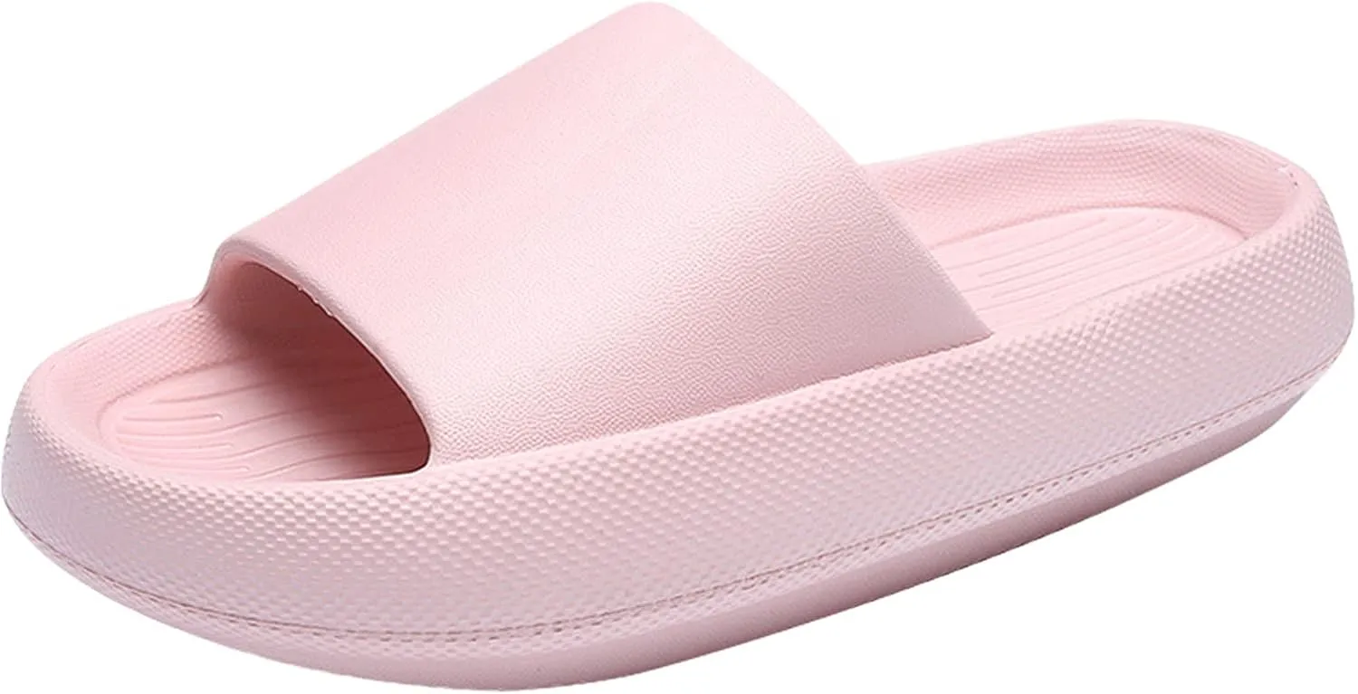 Showers Sandals Mens Pillow Slippers Womens Shower Shoes Indoor Slipper Shower Slides Comfort Lightweight Open Toe