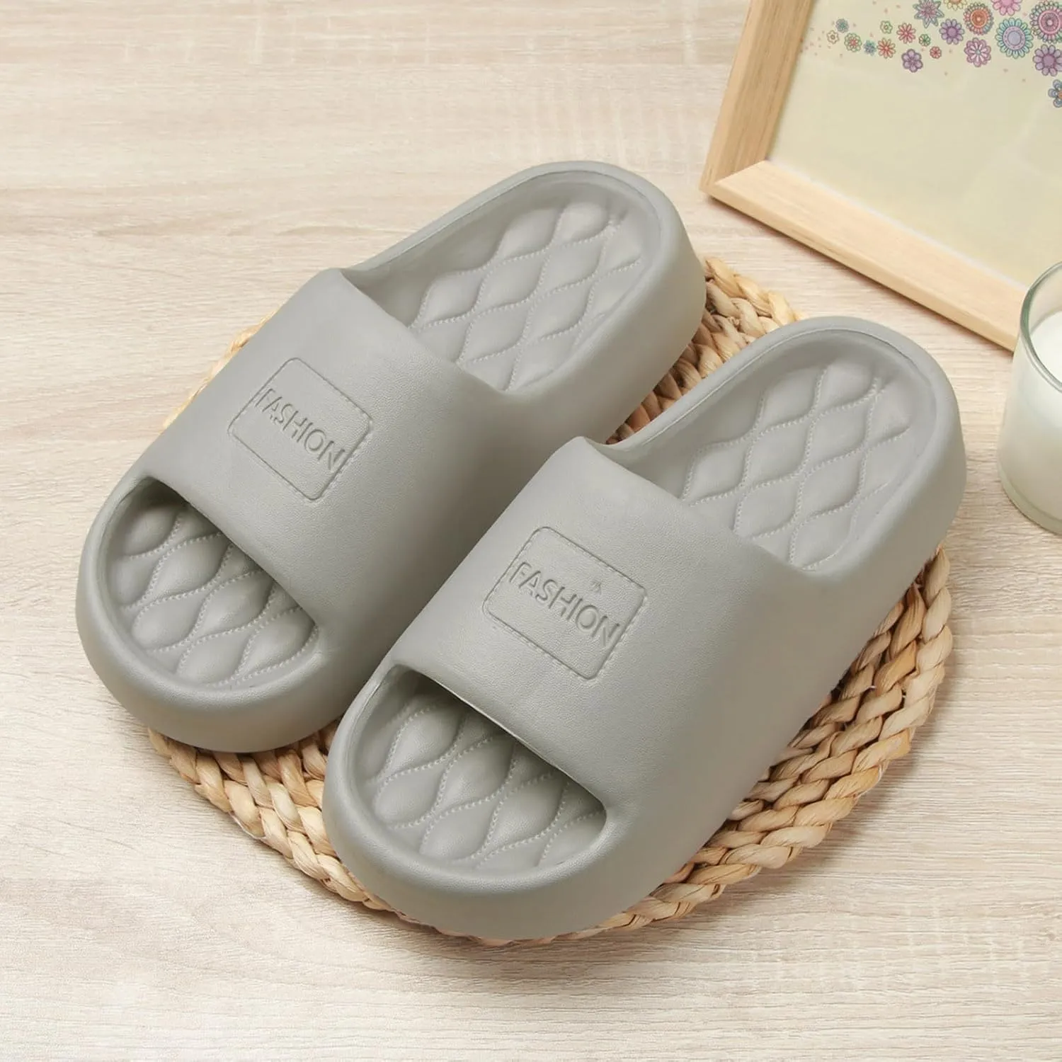 Summer Cloud Slides for Women and Men Soft Cloud Slippers Slides Easy Clean Thick Sole Non Slip Womens