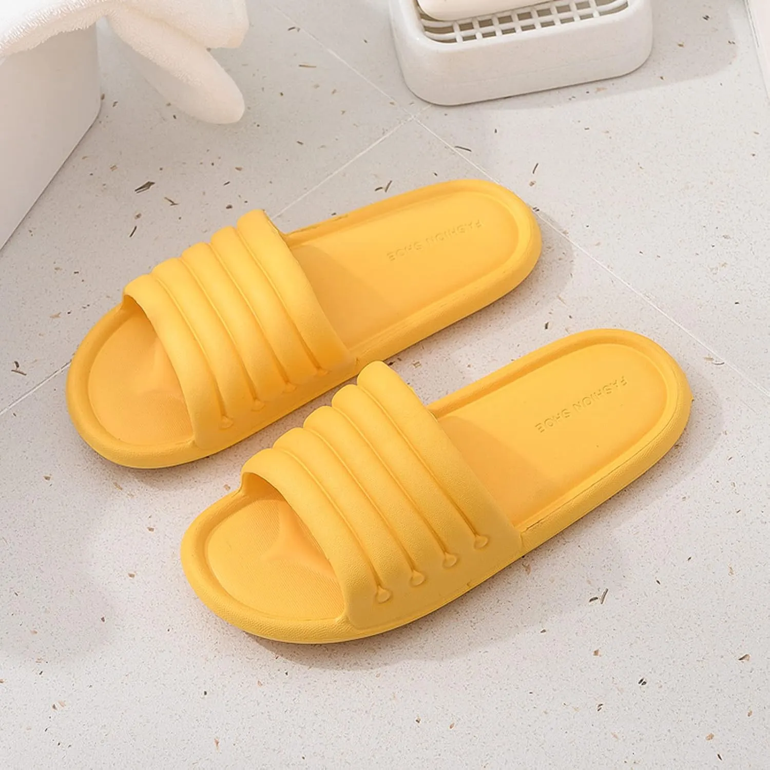 Summer Slides Sandals for Women Shower Shoes for College Dorm Room Memory Foam Slides Travel Slippers for Women