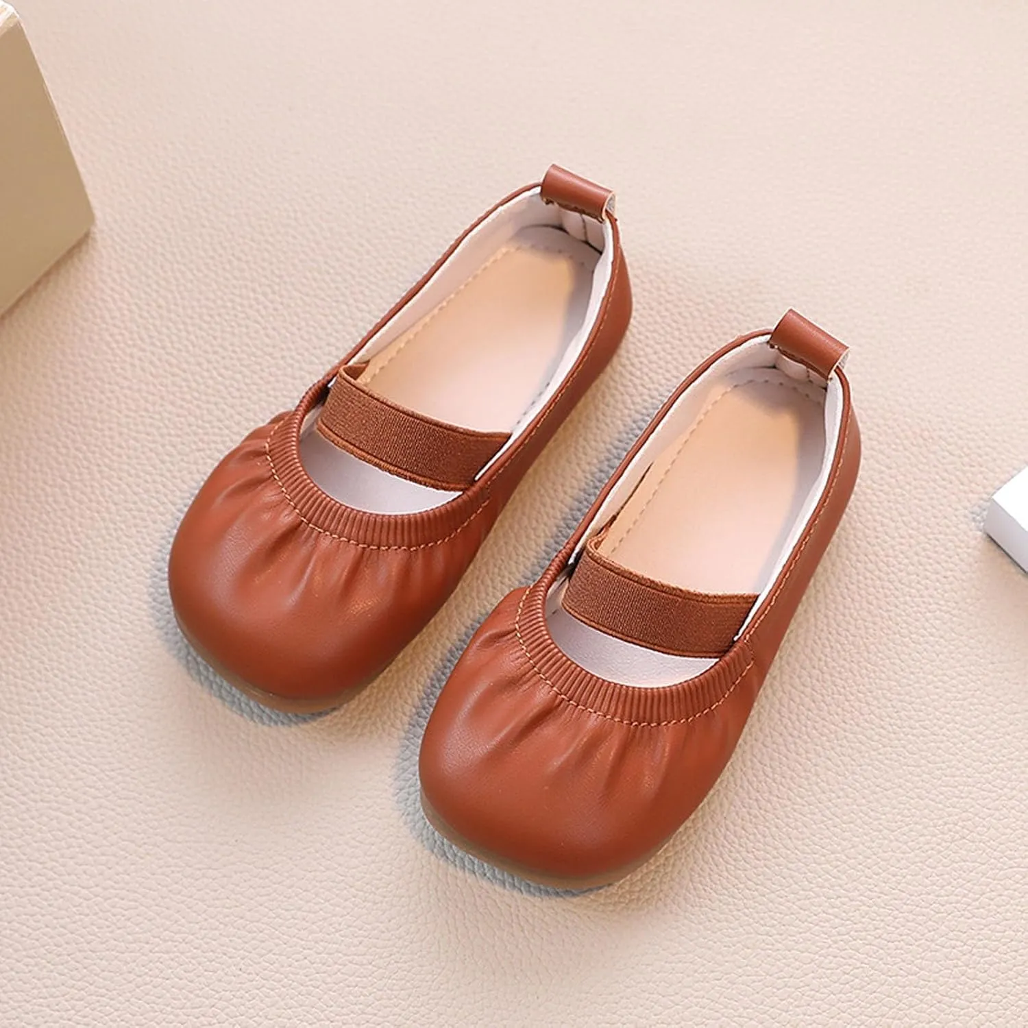 Toddler Ballet Shoes for Girls Soft Leather Ballet Slippers Ballet Shoes Dance Shoes for Girls Square Toe Ballet Flat??