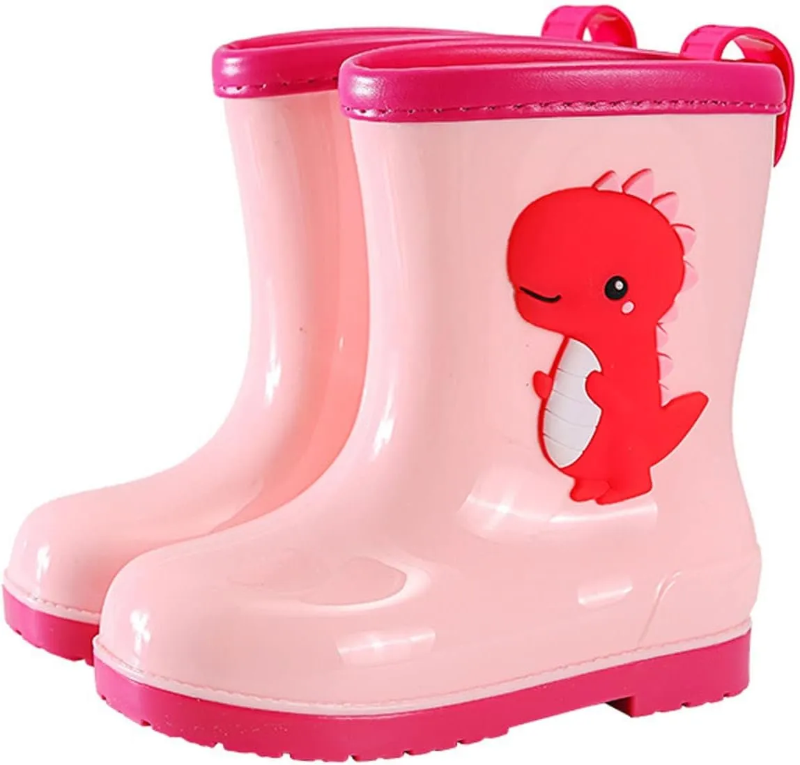 Toddler Dinosaur Rain Boots Little Boys Girls Water Boots Kids' Rainboots Rubber Waterproof Non Slip Toddler Boy Shoes