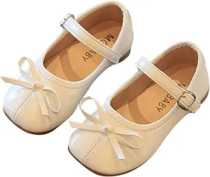 Toddler Dress Shoes Bowknot Mary Jane Shoes Girls Ballet Flat?? for Kids Wedding Par??y Big Kids Girls Size 6 Boots