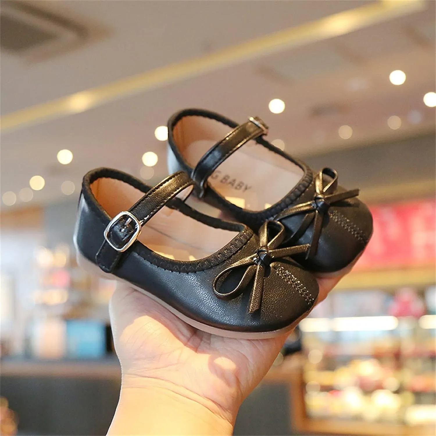Toddler Dress Shoes Bowknot Mary Jane Shoes Girls Ballet Flat?? for Kids Wedding Par??y Big Kids Girls Size 6 Boots