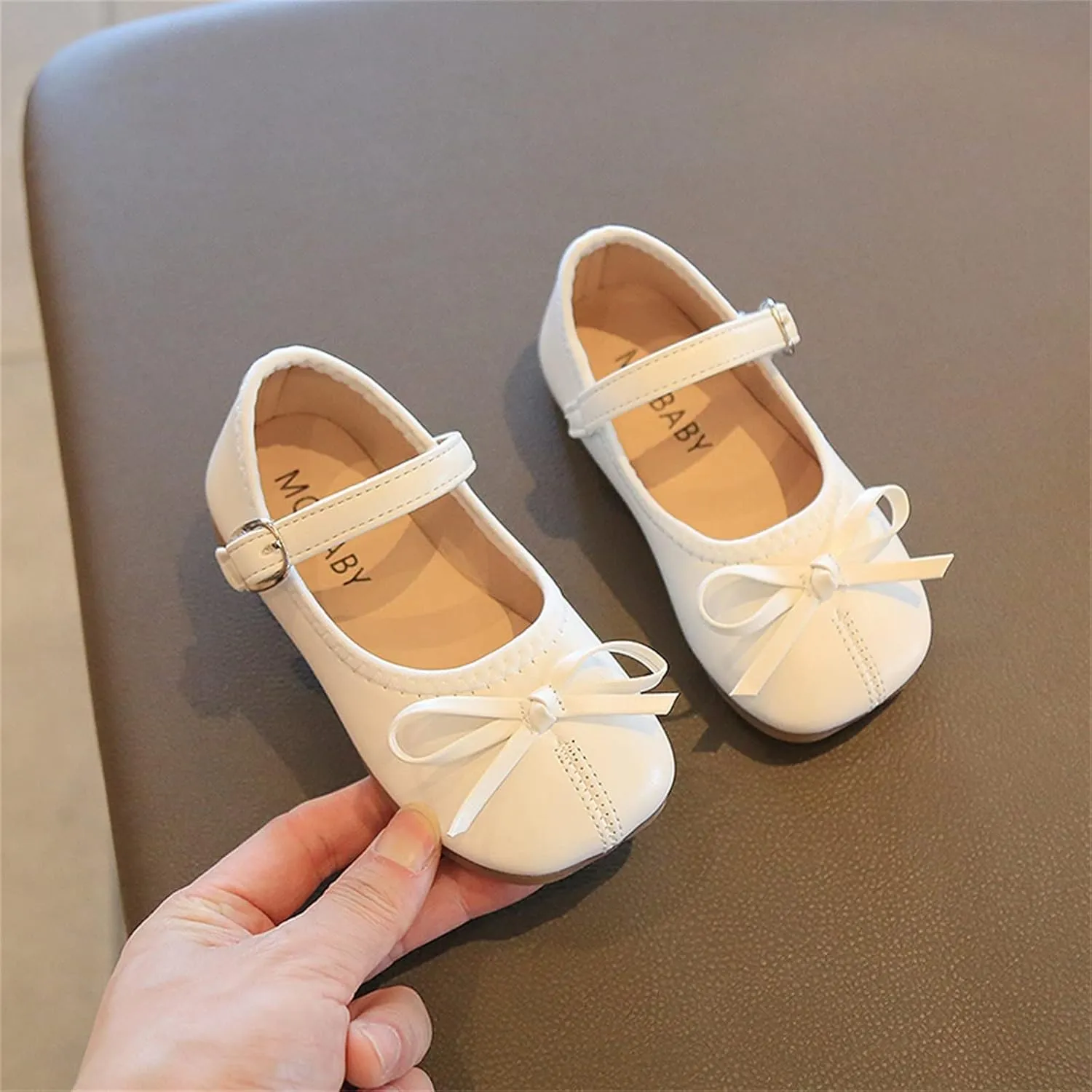 Toddler Dress Shoes Bowknot Mary Jane Shoes Girls Ballet Flat?? for Kids Wedding Par??y Big Kids Girls Size 6 Boots