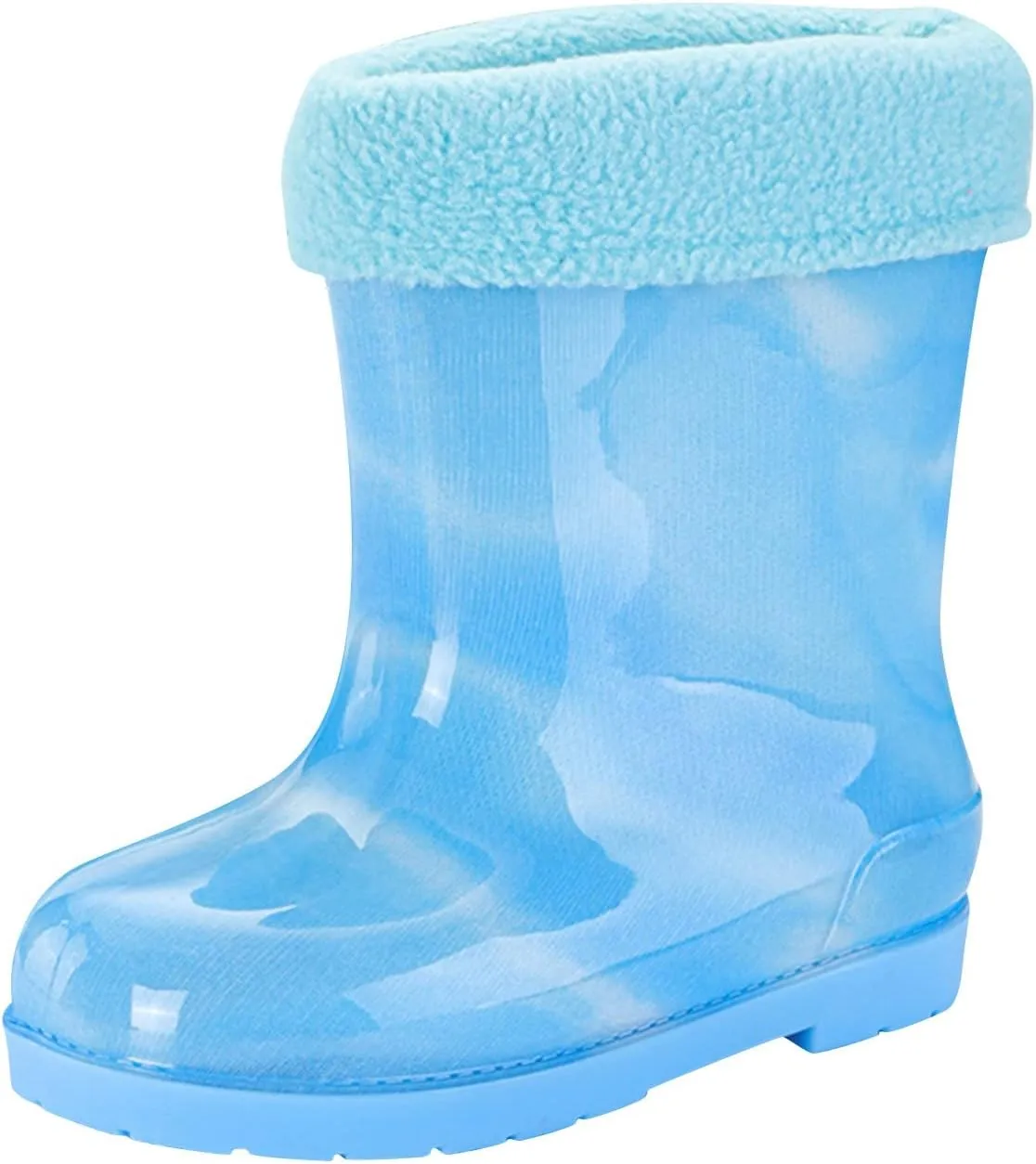 Toddler Kids Lightweight Waterproof Rain Boot with Cozy Lining Outdoor Boots for Boys Girls Rubber Baby Boy Shoes
