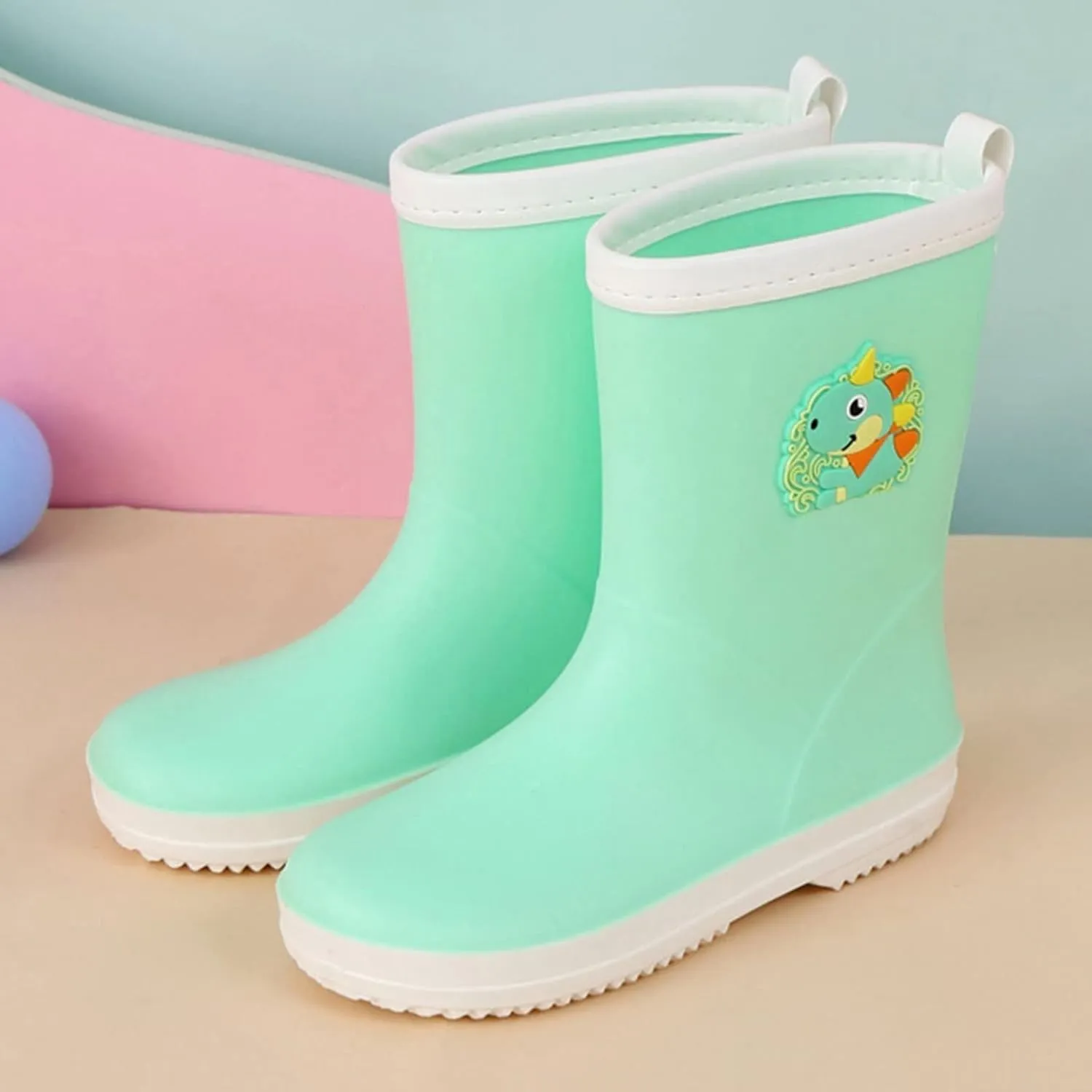Toddler Kids Rain Boots Boys Girls Waterproof Rain Shoes Cute Cartoon Rainboots Mud Shoes for Water Baby Boy Boots