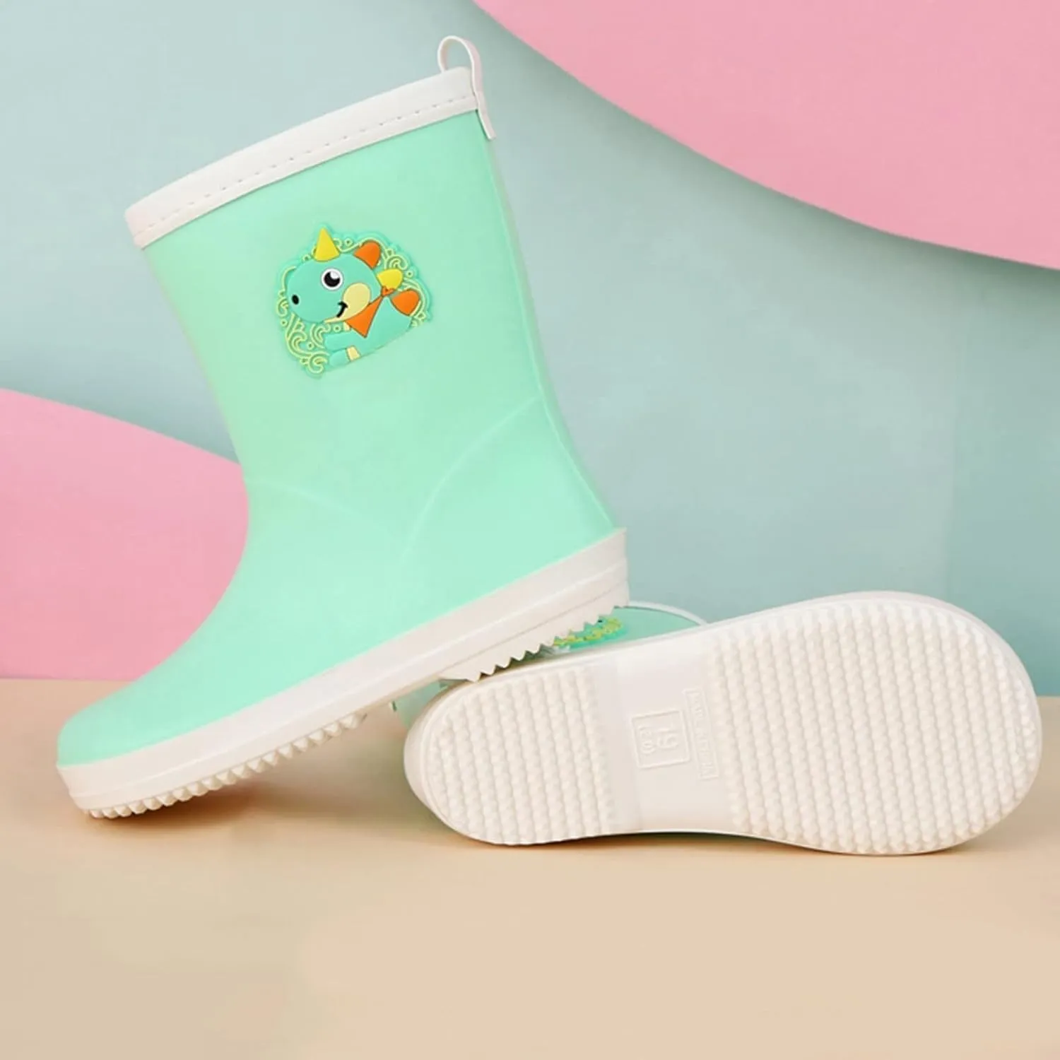 Toddler Kids Rain Boots Boys Girls Waterproof Rain Shoes Cute Cartoon Rainboots Mud Shoes for Water Baby Boy Boots