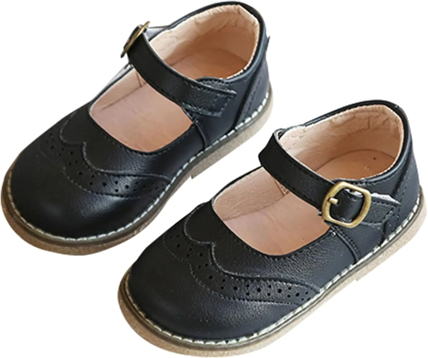 Toddler Little Girl Mary Jane Dress Shoes Ballet Flat?? for Par??y School ??niform ??xfords Bowknot Wedding Shoes