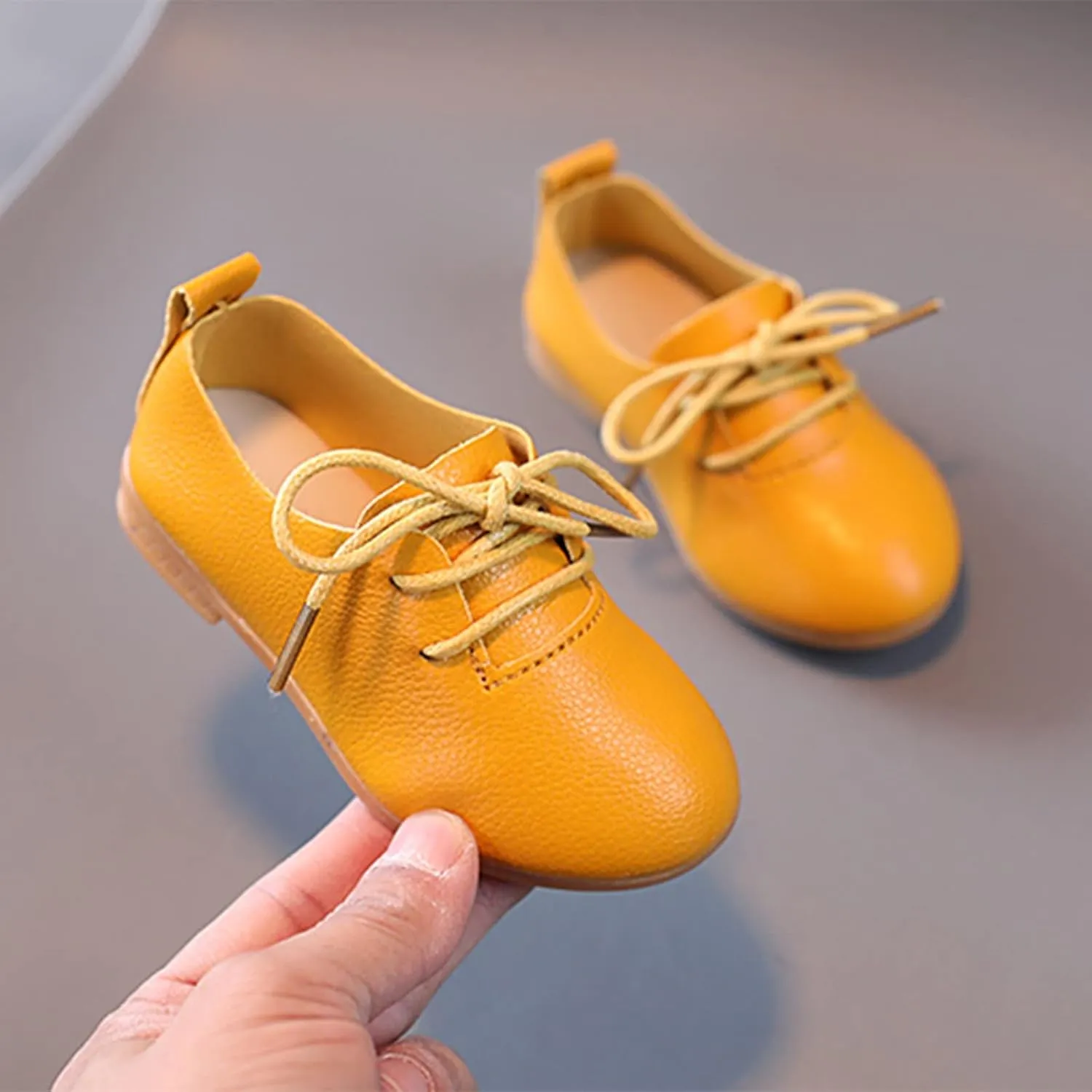 Toddler Little Girls Boys British Style Lace-Up Saddle Shoes Casual xfords Baptism School niform Loafer Shoes
