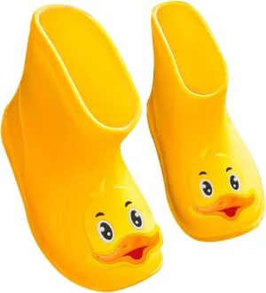 Toddler Rain Boots Cute Duck Rain Boots for Boys Girls Water Shoes Kids Short Boots Lightweight Infant Rain Shoes