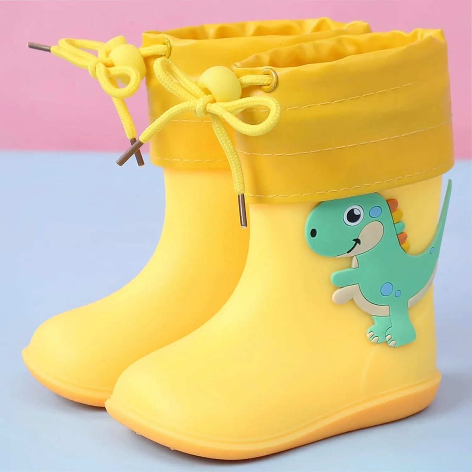 Toddler Rain Boots Waterproof Rubber Boots Kids Dinosaur Rain Boots for Girls Boys,Unisex-Child Outdoor Newborn Booties