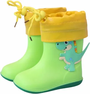 Toddler Rain Boots Waterproof Rubber Boots Kids Dinosaur Rain Boots for Girls Boys,Unisex-Child Outdoor Newborn Booties