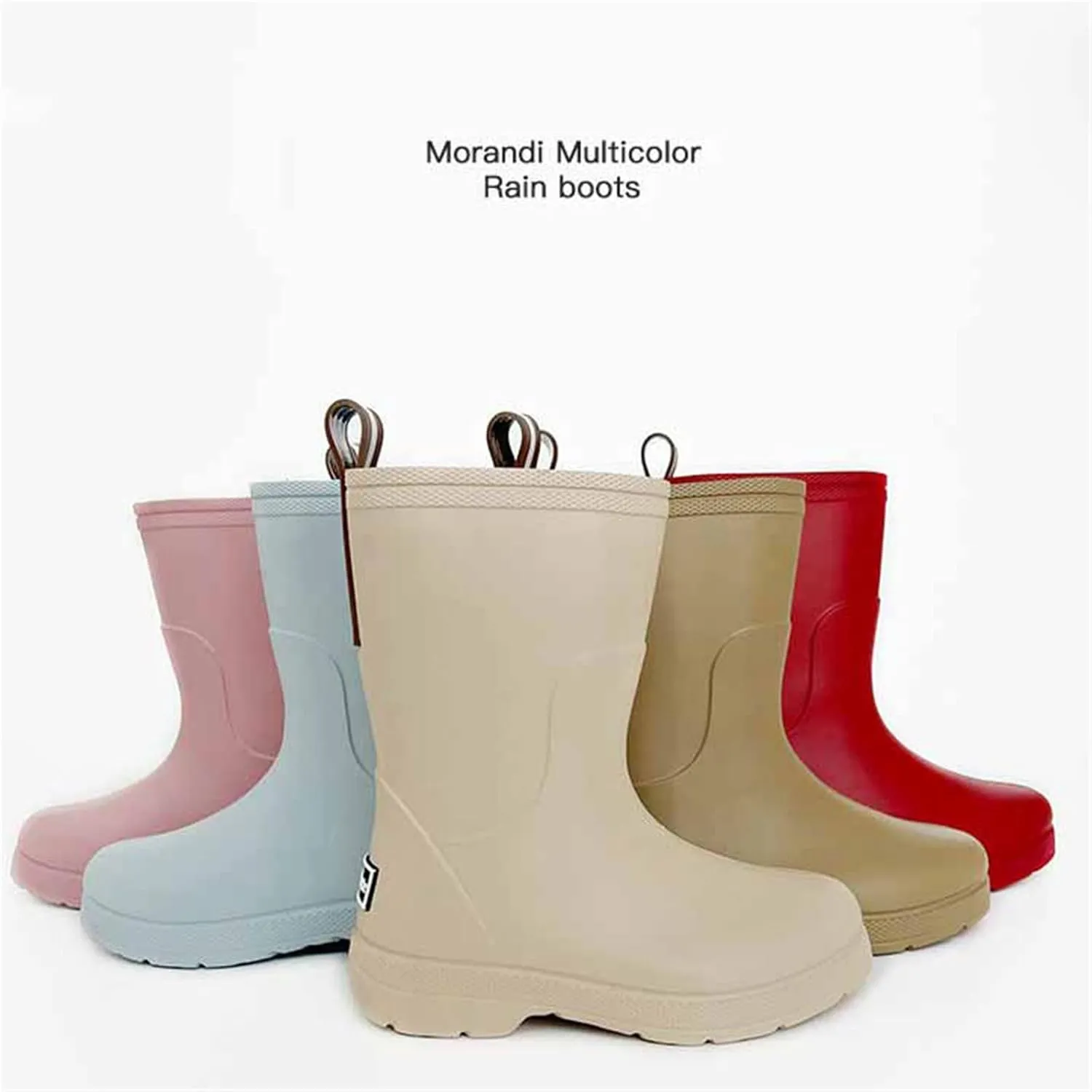 Toddler Slip on Rain Boots Kids Rain Boots Long Rain boots for Boys Girls Easy-on Lightweight and Waterproo??