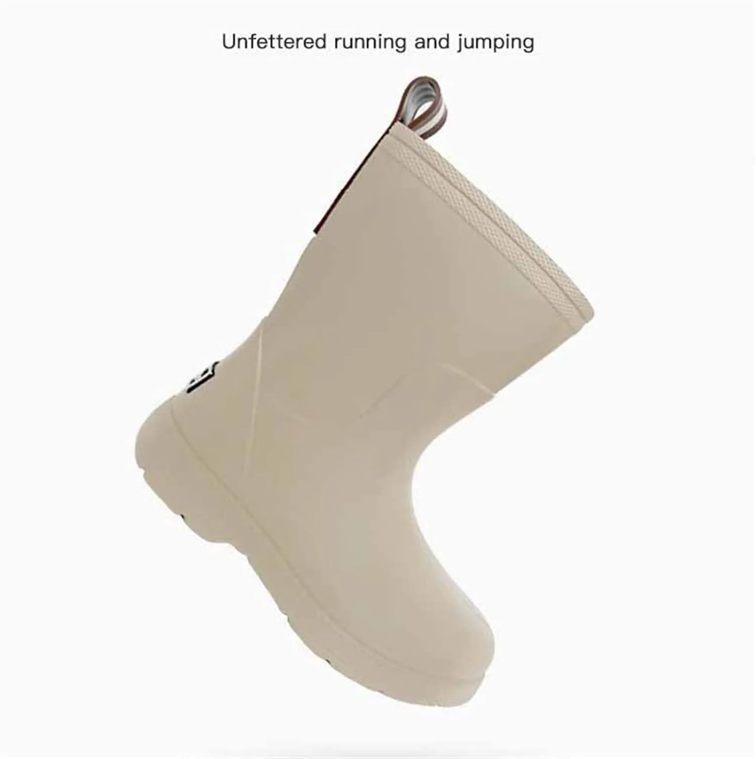 Toddler Slip on Rain Boots Kids Rain Boots Long Rain boots for Boys Girls Easy-on Lightweight and Waterproo??