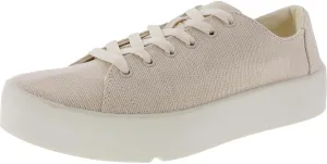TOMS Womens Lace Up Solid Textured Skate Shoes Beige 8.5 Medium (B,M)