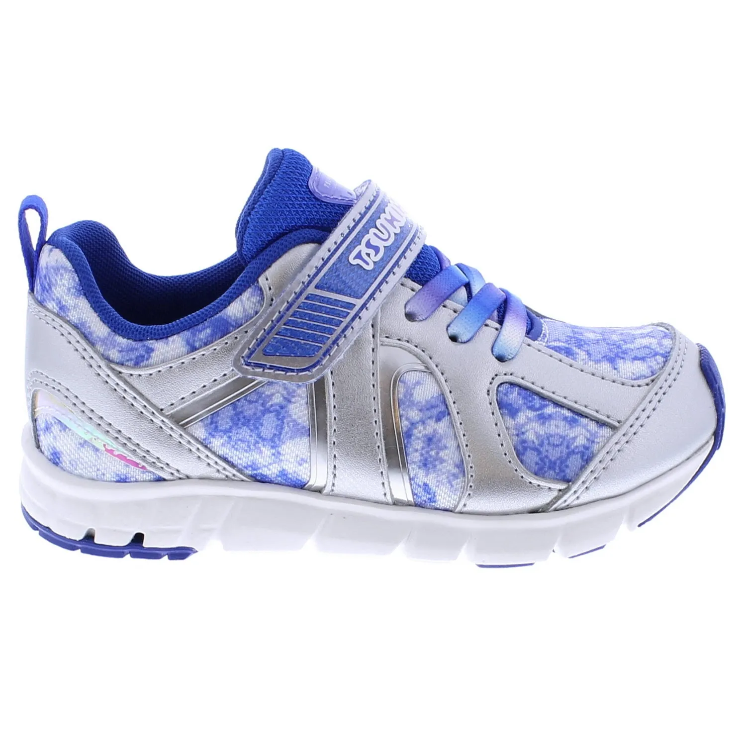 Tsukihoshi Rainbow | Silver/Blue Kids Sneakers