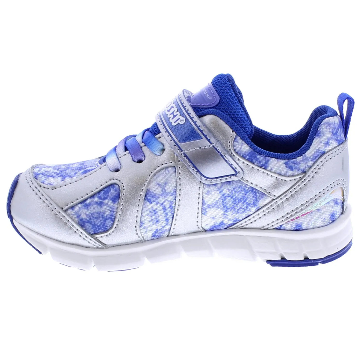 Tsukihoshi Rainbow | Silver/Blue Kids Sneakers