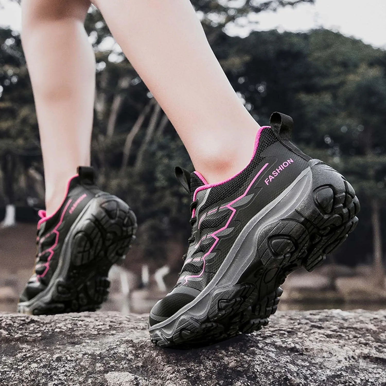 Unisex Mid Top Mountaineering Shoes Men's Shoes Women's Shoes Damping Stable Hiking Shoes Non Slip Wear-Resistant Climbing Shoes