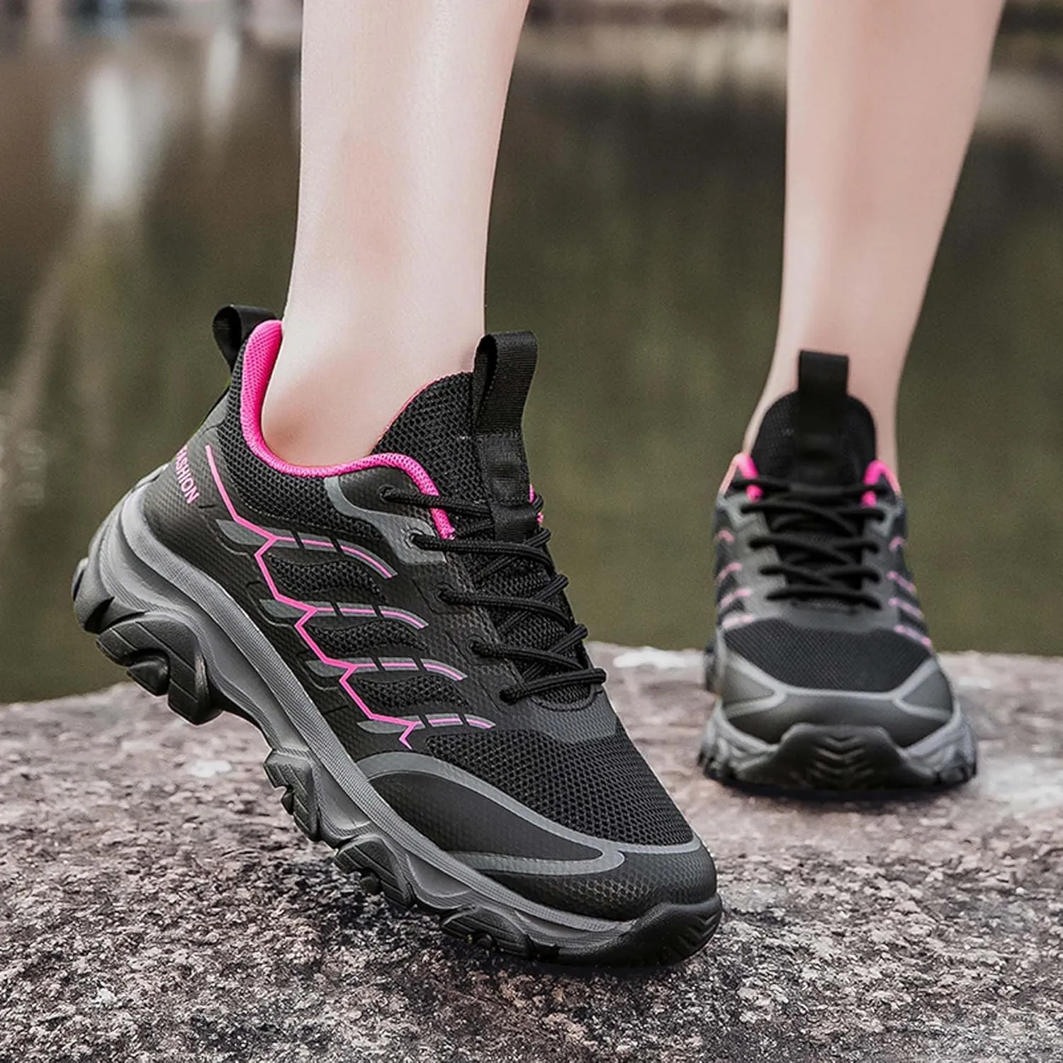 Unisex Mid Top Mountaineering Shoes Men's Shoes Women's Shoes Damping Stable Hiking Shoes Non Slip Wear-Resistant Climbing Shoes