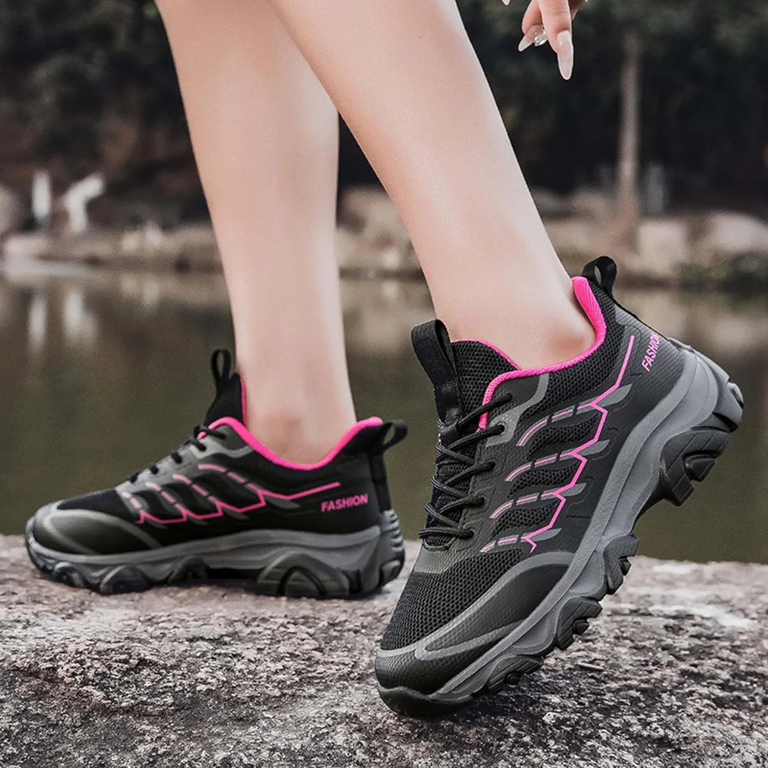 Unisex Mid Top Mountaineering Shoes Men's Shoes Women's Shoes Damping Stable Hiking Shoes Non Slip Wear-Resistant Climbing Shoes