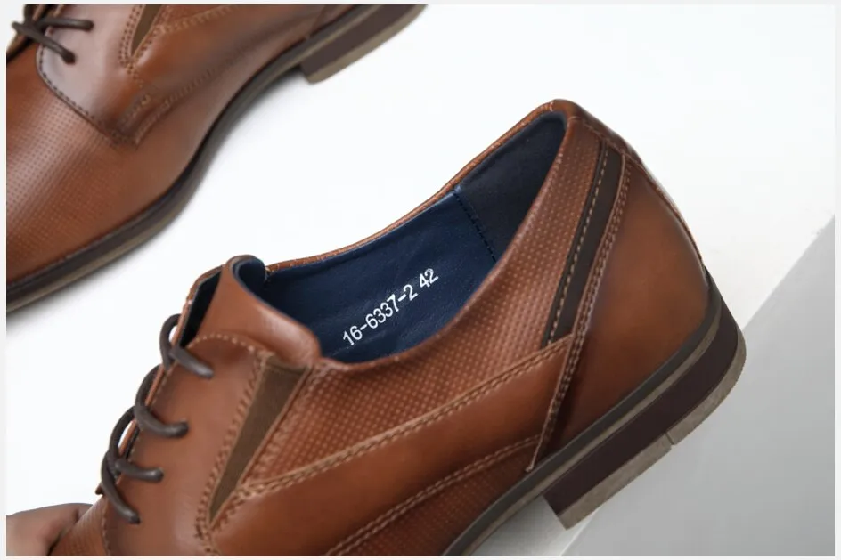 West Louis Men's Classic Leather Business Casual Oxford Shoes