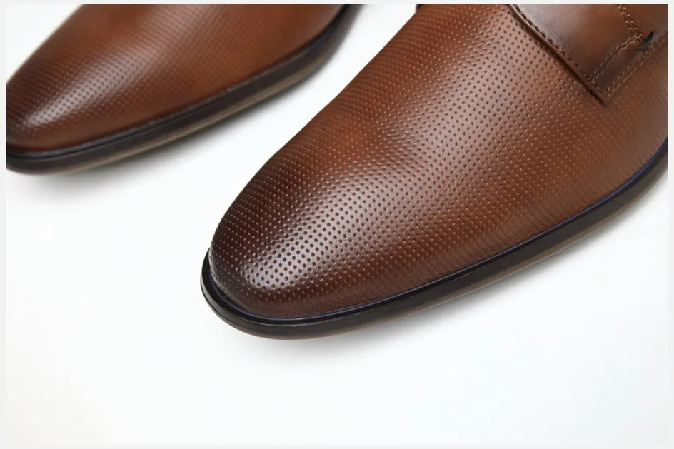 West Louis Men's Classic Leather Business Casual Oxford Shoes