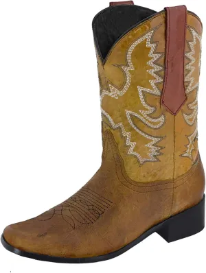 Women Western Cowgirl Mid Calf Booties Low Heel Cowboy Boots for Women Western Cowboy Boots Embroidered Cowgirl Boots