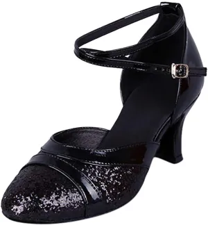 Women's Ballet & Dance Shoes Ballroom Shoes Latin Dance Heels Sequin Dress Shoe Low Heel Tango Shoe Glitter Heels