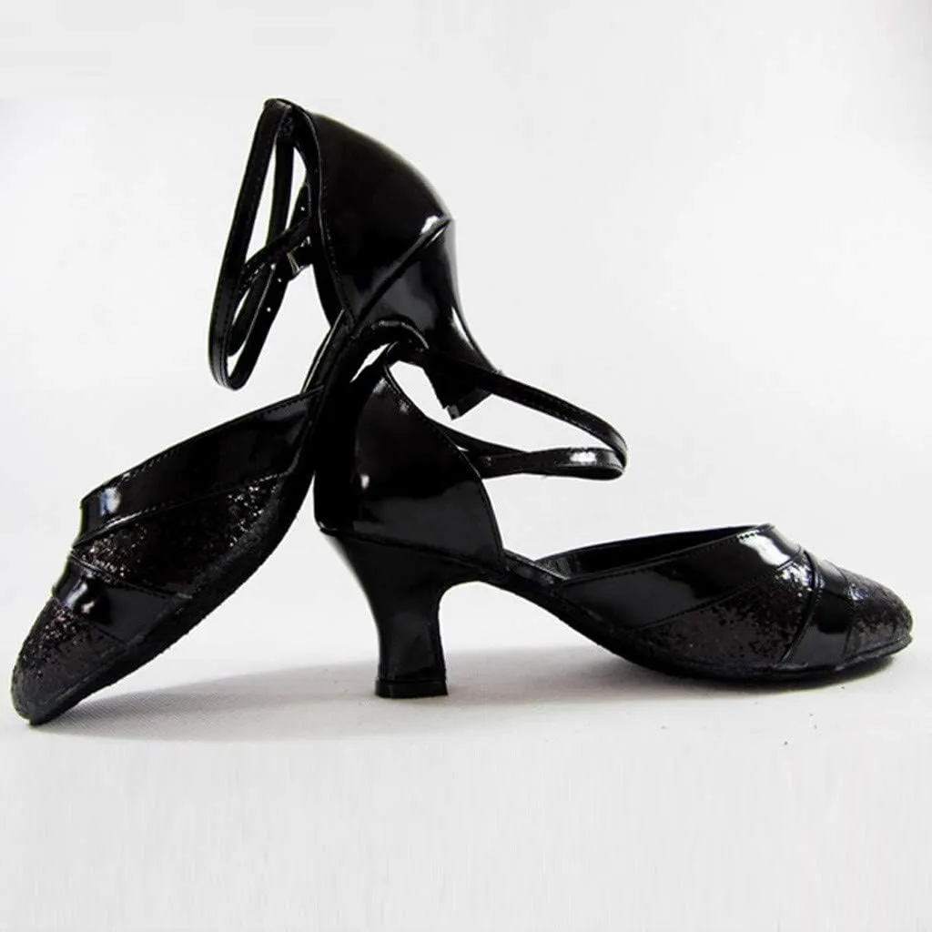 Women's Ballet & Dance Shoes Ballroom Shoes Latin Dance Heels Sequin Dress Shoe Low Heel Tango Shoe Glitter Heels