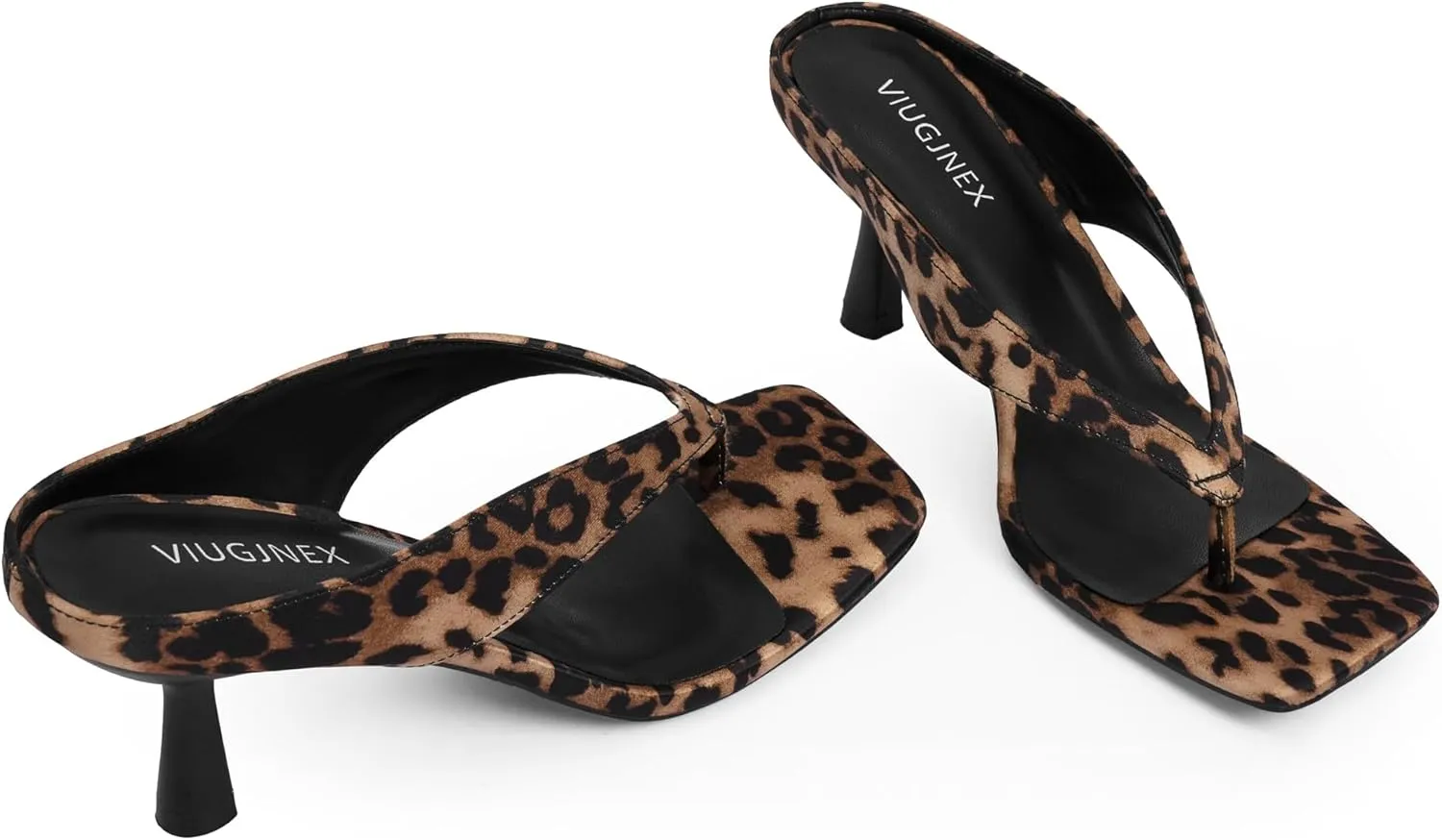 Women??s Kitten Heels Flip Flops Slip On Open Toe Low Heels Thong Square Slide Summer Fashion Party Heeled Dressy Sandals for Women