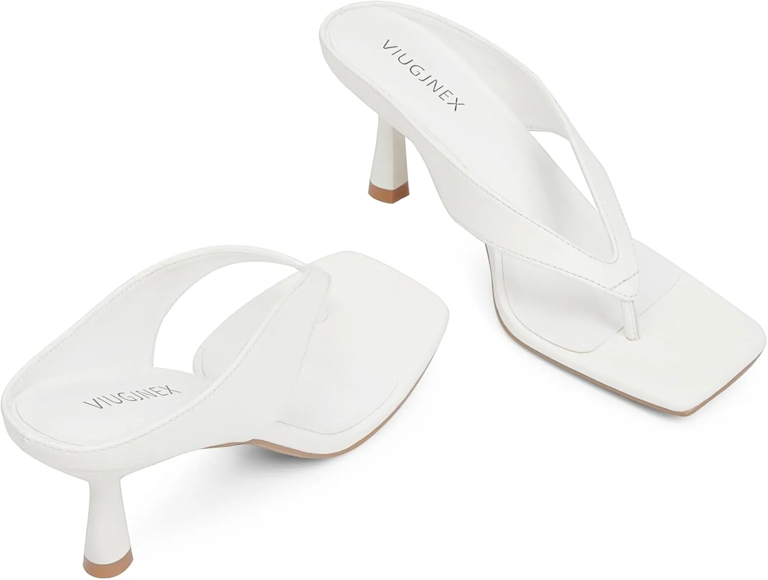 Women??s Kitten Heels Flip Flops Slip On Open Toe Low Heels Thong Square Slide Summer Fashion Party Heeled Dressy Sandals for Women