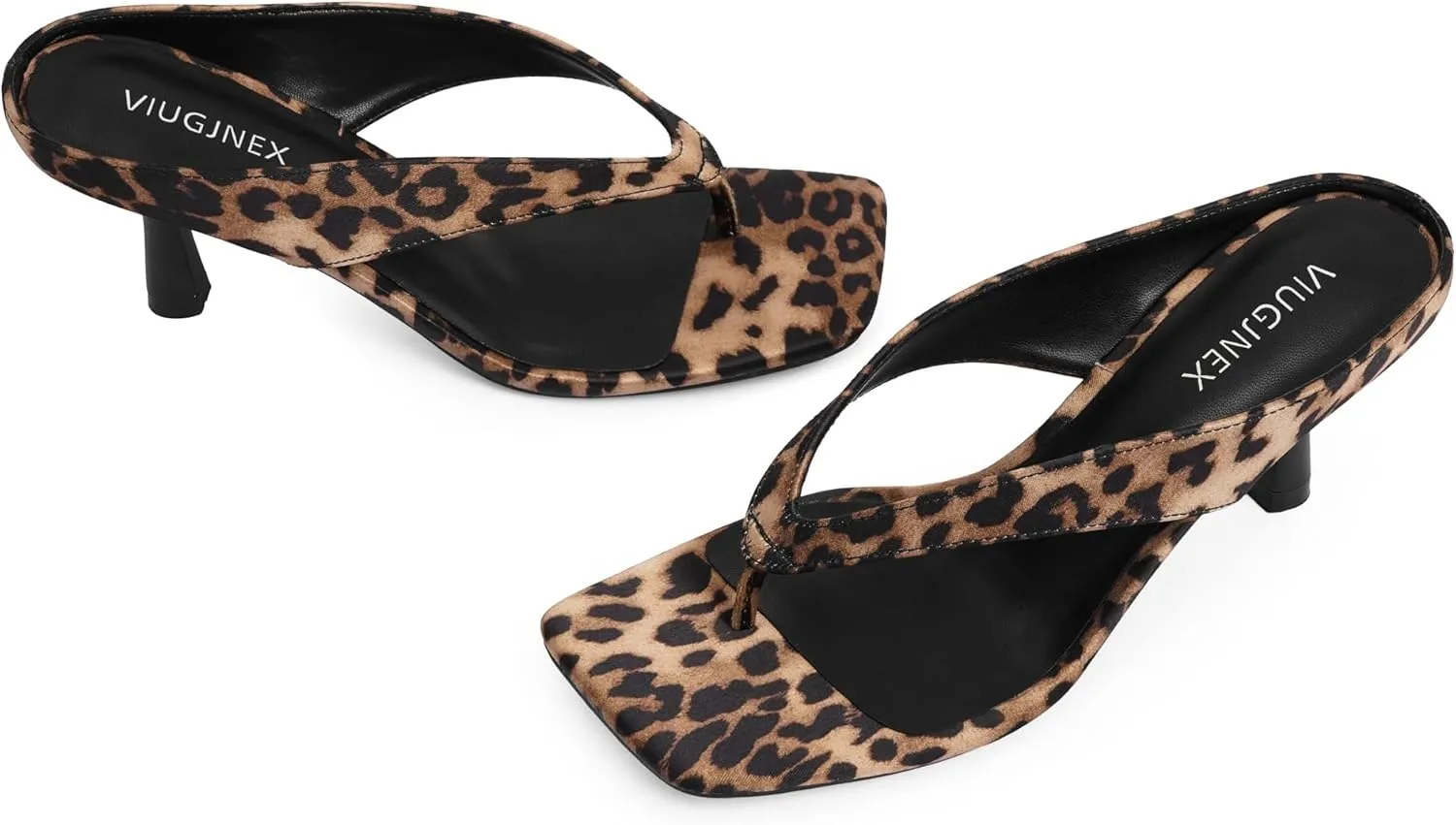 Women??s Kitten Heels Flip Flops Slip On Open Toe Low Heels Thong Square Slide Summer Fashion Party Heeled Dressy Sandals for Women