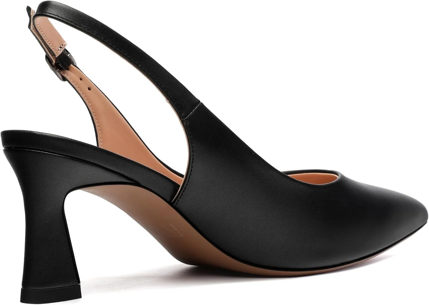 Women's Slingback Pumps Kitten Heel Pointed Toe Pumps for Women Comfort Kitten Mid Heels Buckle Pumps Wedding Party Dance Shoes