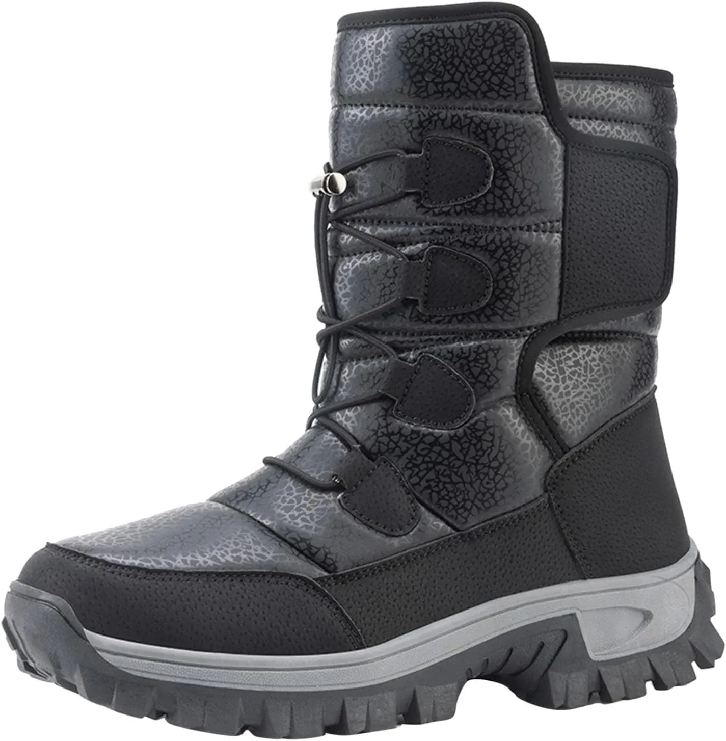 Womens Winter Snow Boots Waterproof Shoes Comfortable Hiking Tennis Booties Furry Mid Calf Fur Lined Winter Boots